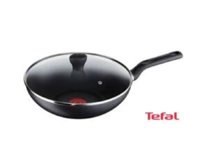KITC025SS-Tefal-Super-Cook-Wok-Pan-Non-stick-Frypan-28cm-with-Glass-Lid-