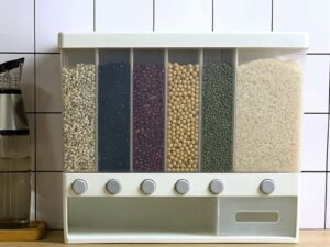 NuSense Wall-mounted Grains Food Dispenser White 38cm