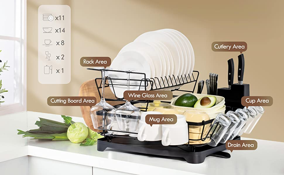 kitchen dish drying rack holder sink sponge organization utensil mat caddy utensils